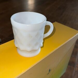 Vintage White fire king mug